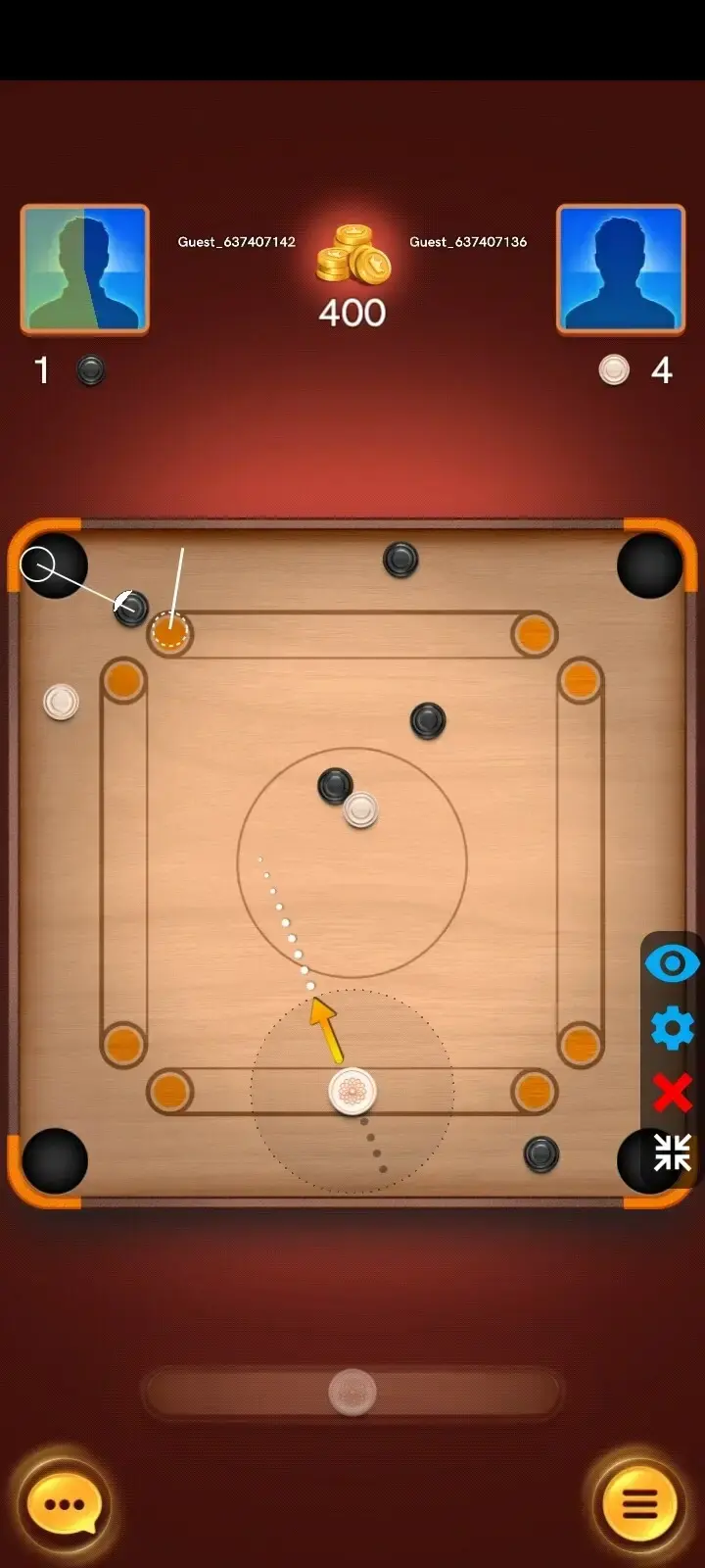 carrom pool shot guide line
